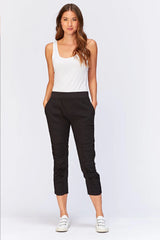 XCVI 22370BK Black Geyser Crop Pant