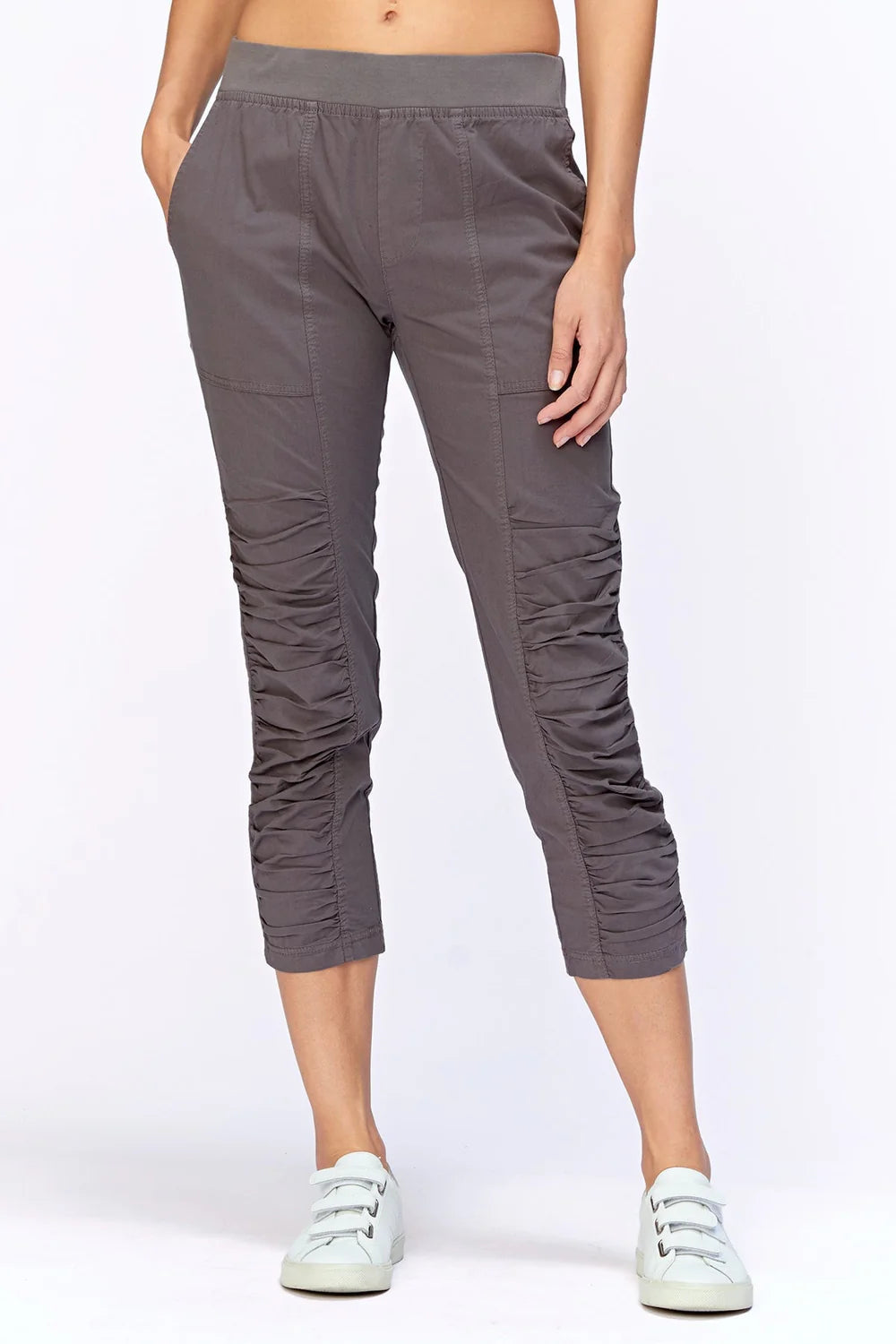 XCVI 22370CH Charcoal Geyser Crop Pant