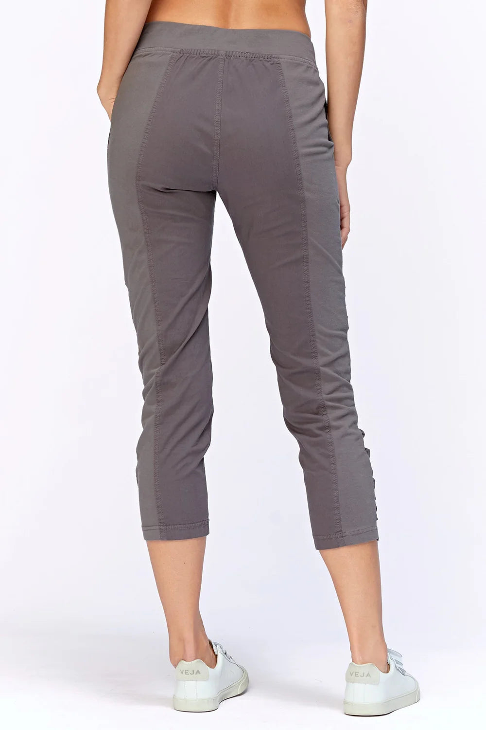 XCVI 22370CH Charcoal Geyser Crop Pant