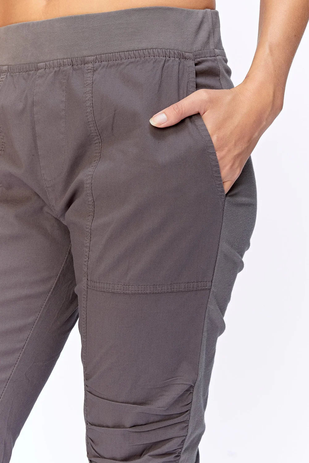 XCVI 22370CH Charcoal Geyser Crop Pant