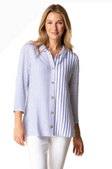 Habitat 22404IR IRIS Earn Your Stripes Next In Line Button Front Shirt