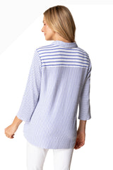 Habitat 22404IR IRIS Earn Your Stripes Next In Line Button Front Shirt