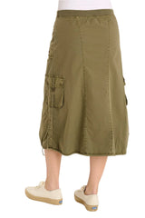 XCVI 22951T Terrarium Castalina Brio Poplin Skirt With Drawstring Hem and Pockets