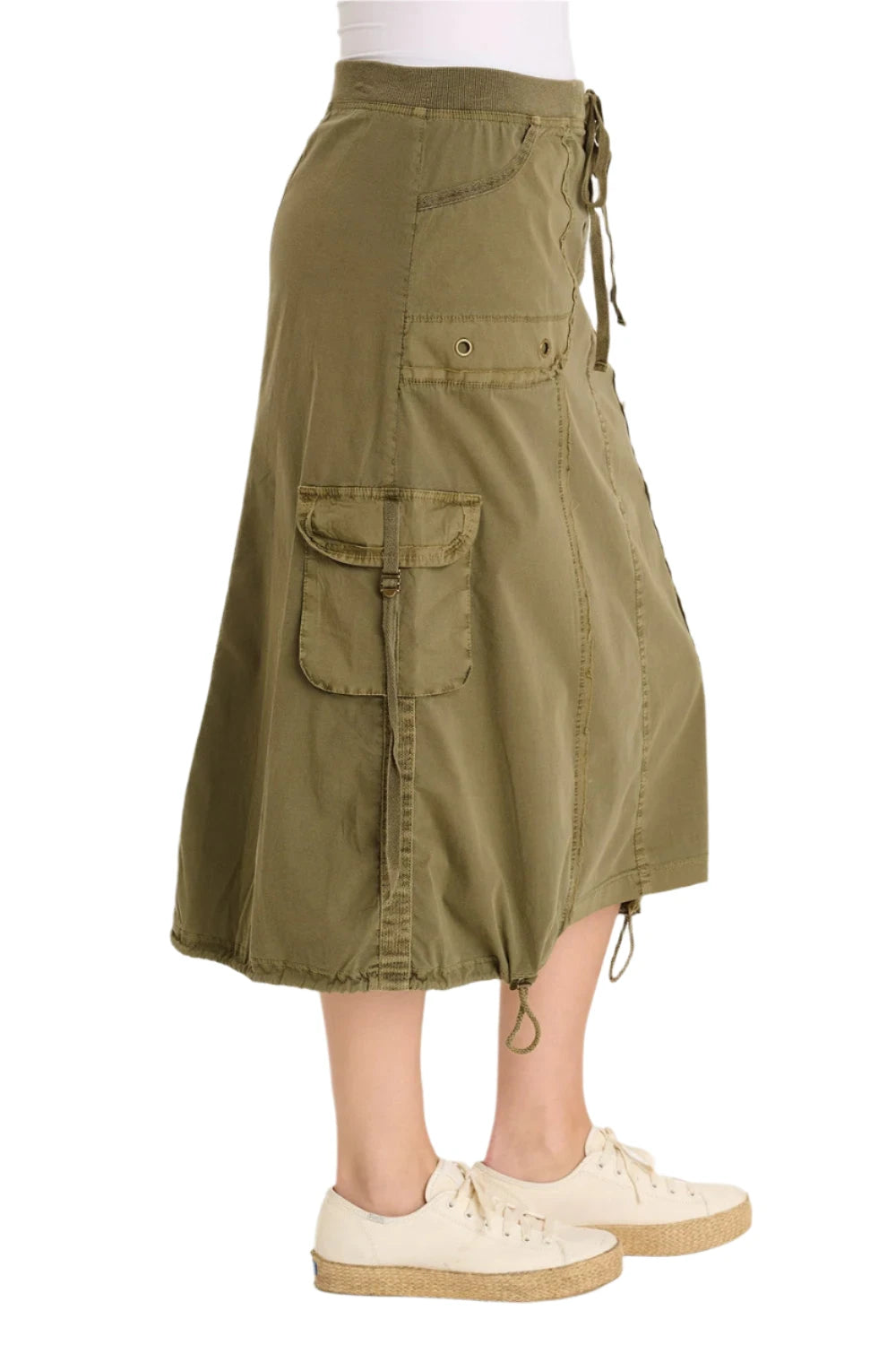 XCVI 22951T Terrarium Castalina Brio Poplin Skirt With Drawstring Hem and Pockets