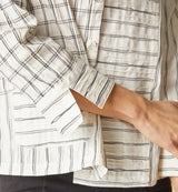 Habitat 25044WT WINTER WHITE Tucked Dobby Mix Daphne Button Front Long Split-Cuff Sleeve Button Front Shirt