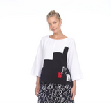 Moonlight 2594WT Black Stair Step on White Top