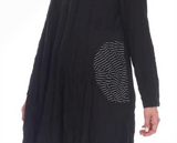 Moonlight 2754ITYBK BLACK Crinkle Swing Tunic With Spiderweb Pockets