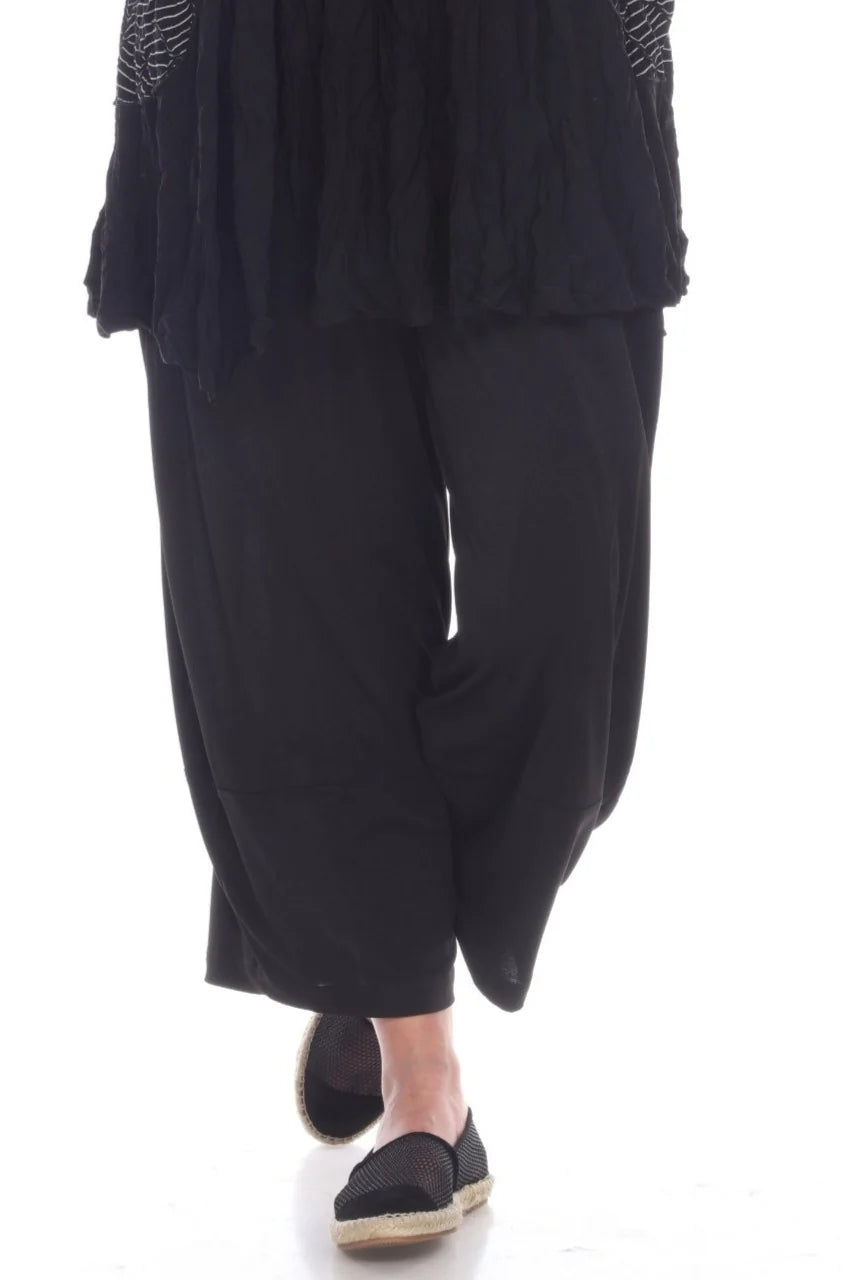 Moonlight P3058ITYBK BLACK Ankle Length Pull-On Lantern Pants