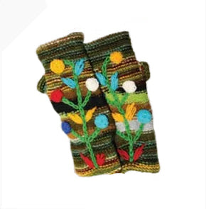 Kathmandu Imports WL-259GN GREEN One Size Wool Hand Warmers
