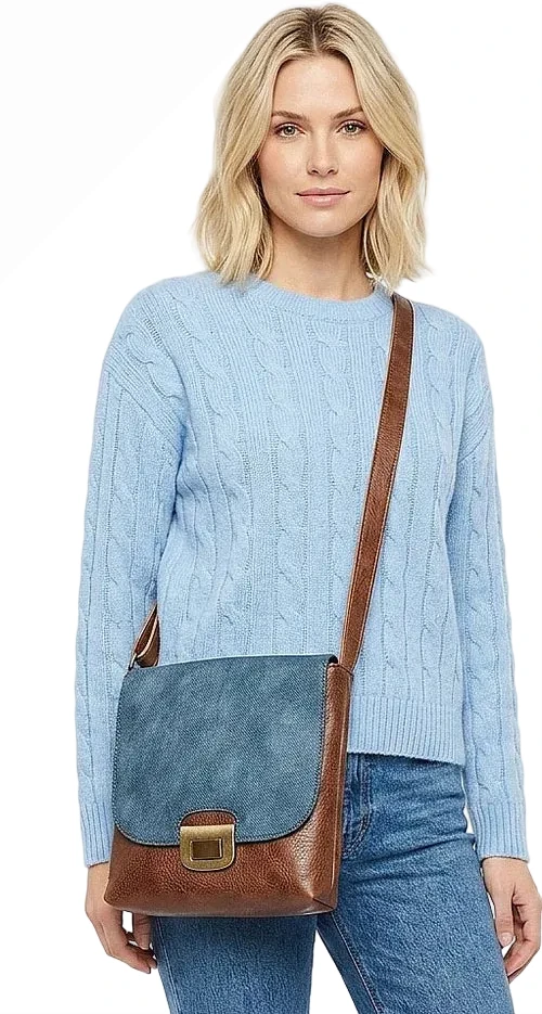 Liz Soto 3261IN INDIGO Amy Crossbody Bag