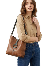 Liz Soto 3329CF COFFEE Alexa 2-IN-1 Hobo Bag