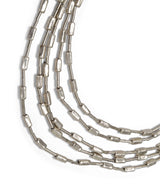 Chanour SLVR1055 Handmade Multi Chain Silver Plated Pewter Necklace