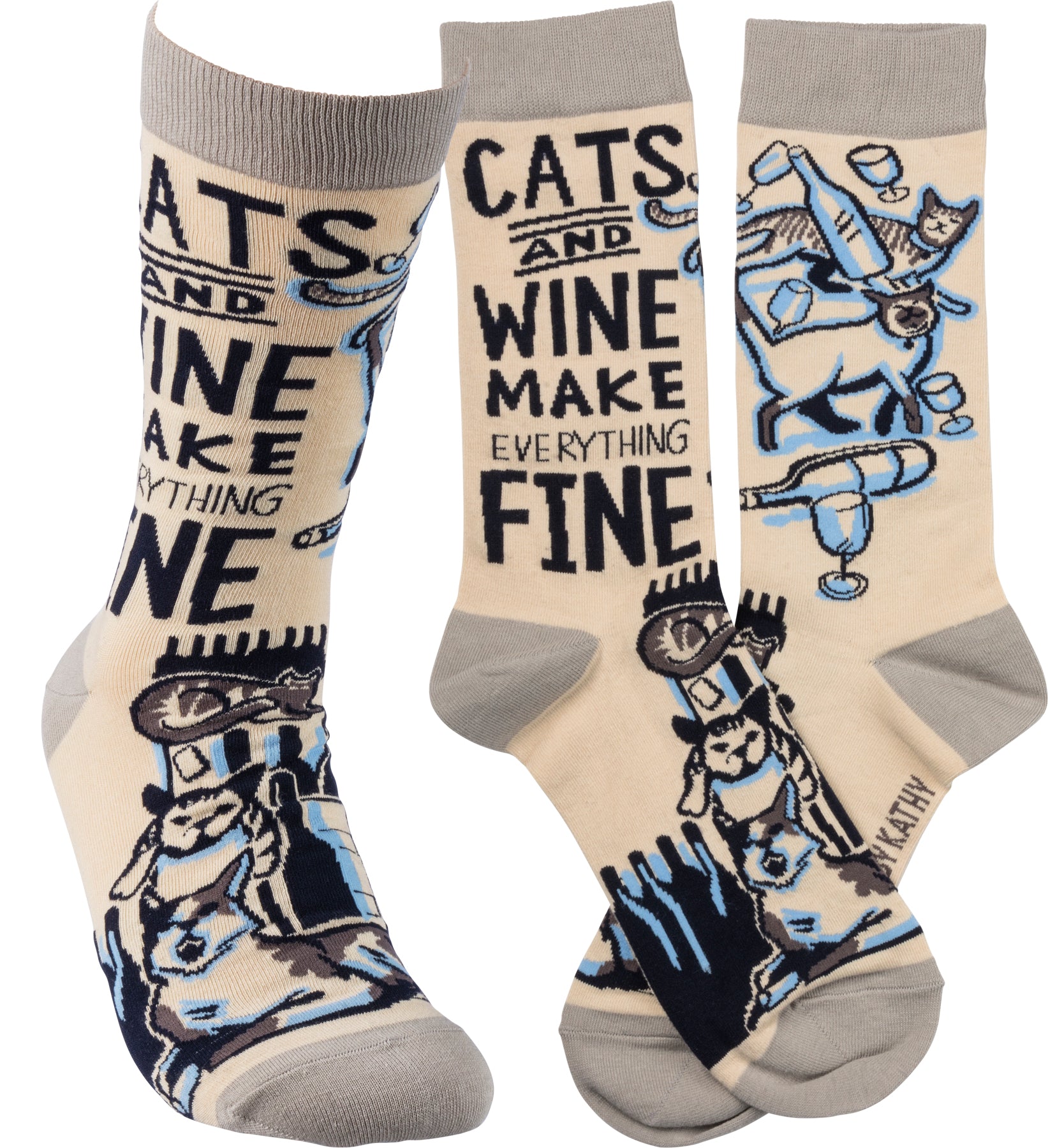 Primitives 36266 Cats and Wine Socks