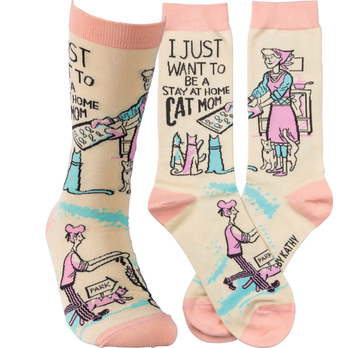 Primitives 36267 Be A Stay At Home Cat Mom Unisex Socks