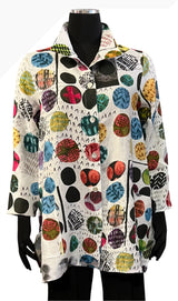 Christopher Calvin 3703RD Rainbow Dots Blouse