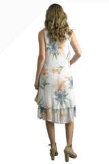 Tempo Paris 3827CWT White 100% Cotton Bias Cut Tank Dress