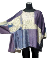 3 Potato 0025224WPUP 24WPUP One Size 3/4 Sleeve Hand Painted Butterfly Blouse