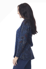 Orientique 23116 Tabriz Floral Dots Patch Print Top
