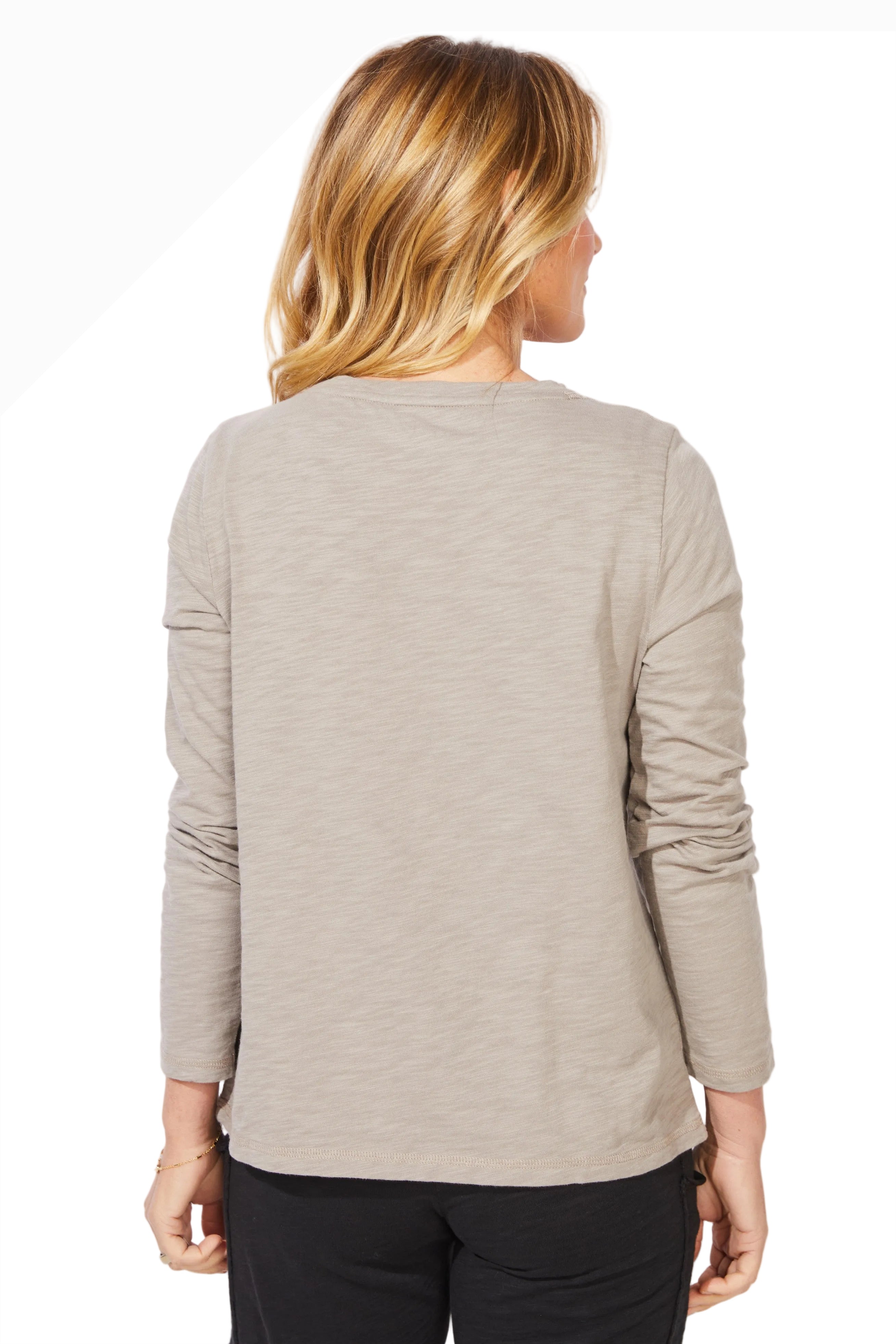 Escape By Habitat 43940FG FOG Sneaky Cat Long Sleeve Crew T-Shirt