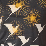 Umsteigen UGSB Grey Sunburst Flying Cranes Bamboo Jersey T-Shirt