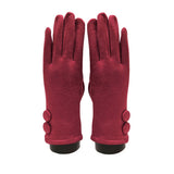 Mediterranean Concepts I720FUS Fuchsia Suede Feel with 2 Large Buttons Texting Glove