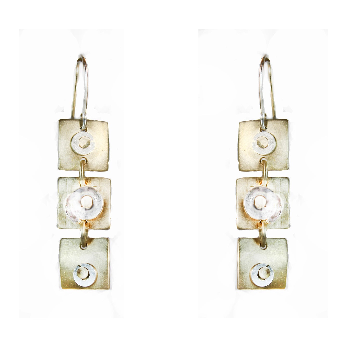 Whitney Designs E3553 Brass, Sterling, A Touch of Silver Earrings