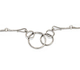 Chanour NN3539 Handmade Hoops 925 Silver Plated Pewter Necklace