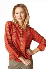 Habitat 49224SI SIENNA Shaped Hem Button Front Blouse