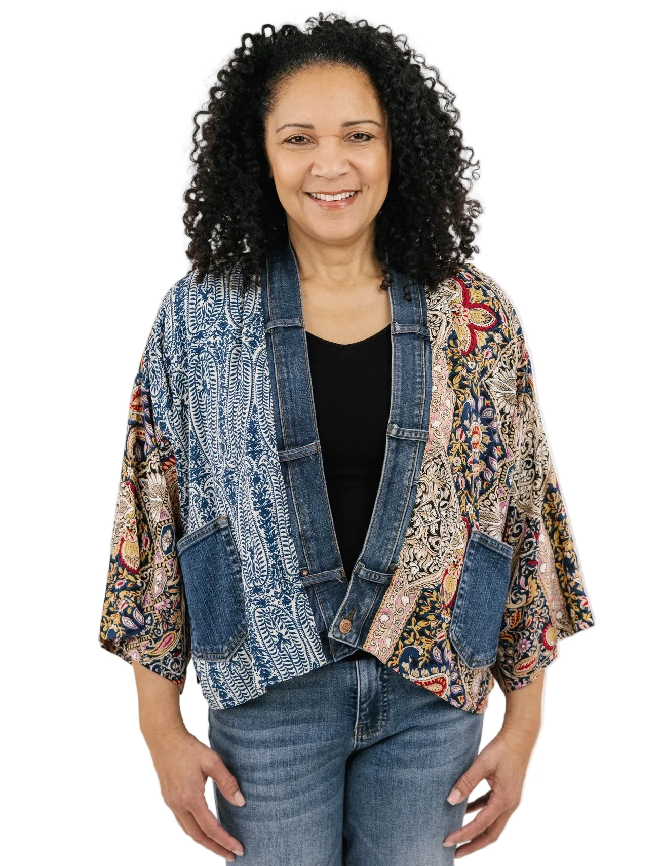 Shannon Passero 5262BP Blue Paisley Mix One Size Karol Cardigan