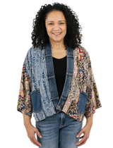 Shannon Passero 5262BP Blue Paisley Mix One Size Karol Cardigan
