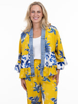 Shannon Passero 5474YP One Size Yellow Palm Tiffany Tiered Cardigan