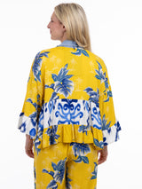 Shannon Passero 5474YP One Size Yellow Palm Tiffany Tiered Cardigan