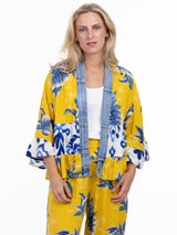 Shannon Passero 5474YP One Size Yellow Palm Tiffany Tiered Cardigan
