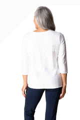 Habitat 57115WT WHITE Newport Knit Seamed Top