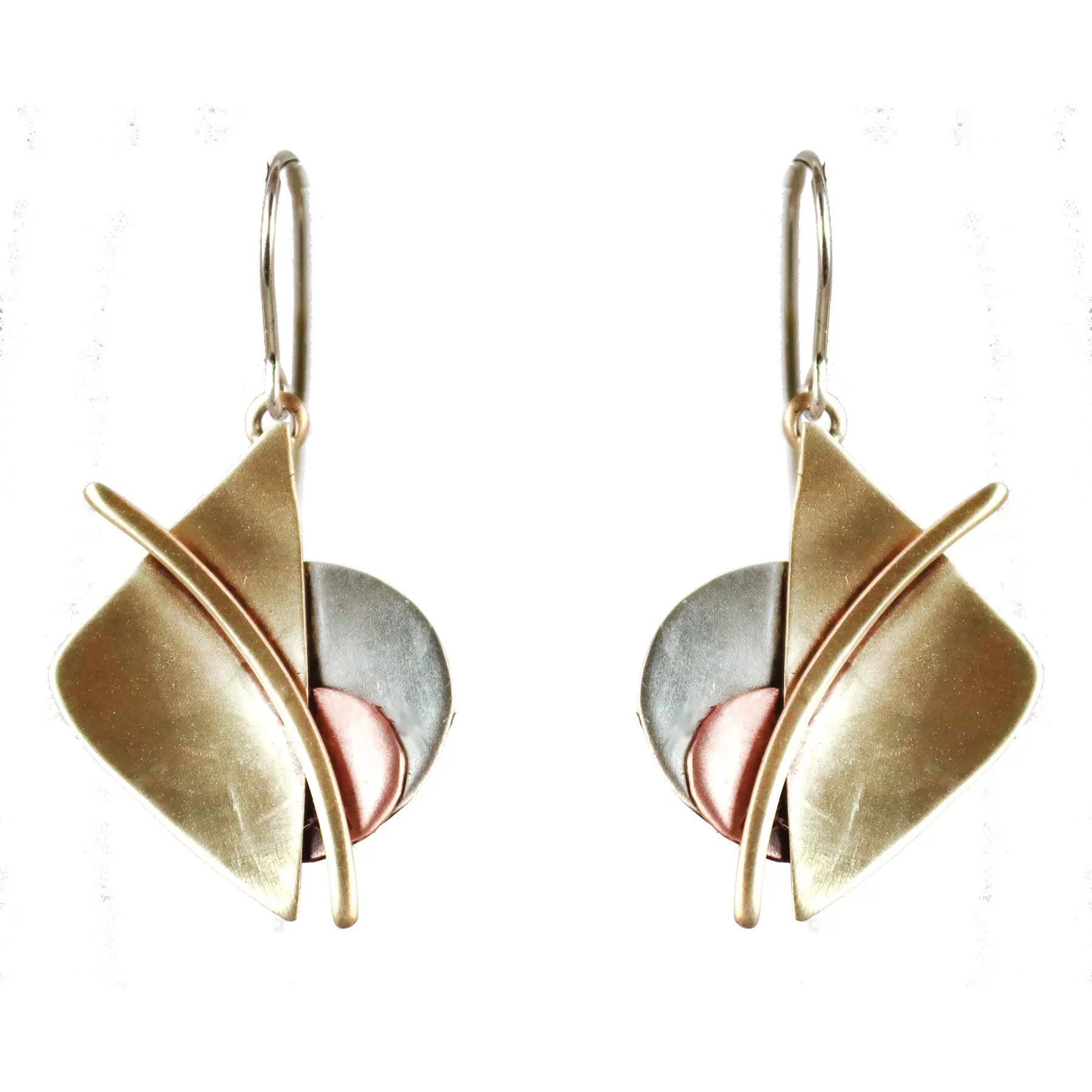 Whitney Designs E3997 Abstractions Earrings in Brass, Copper & Nickel Silver