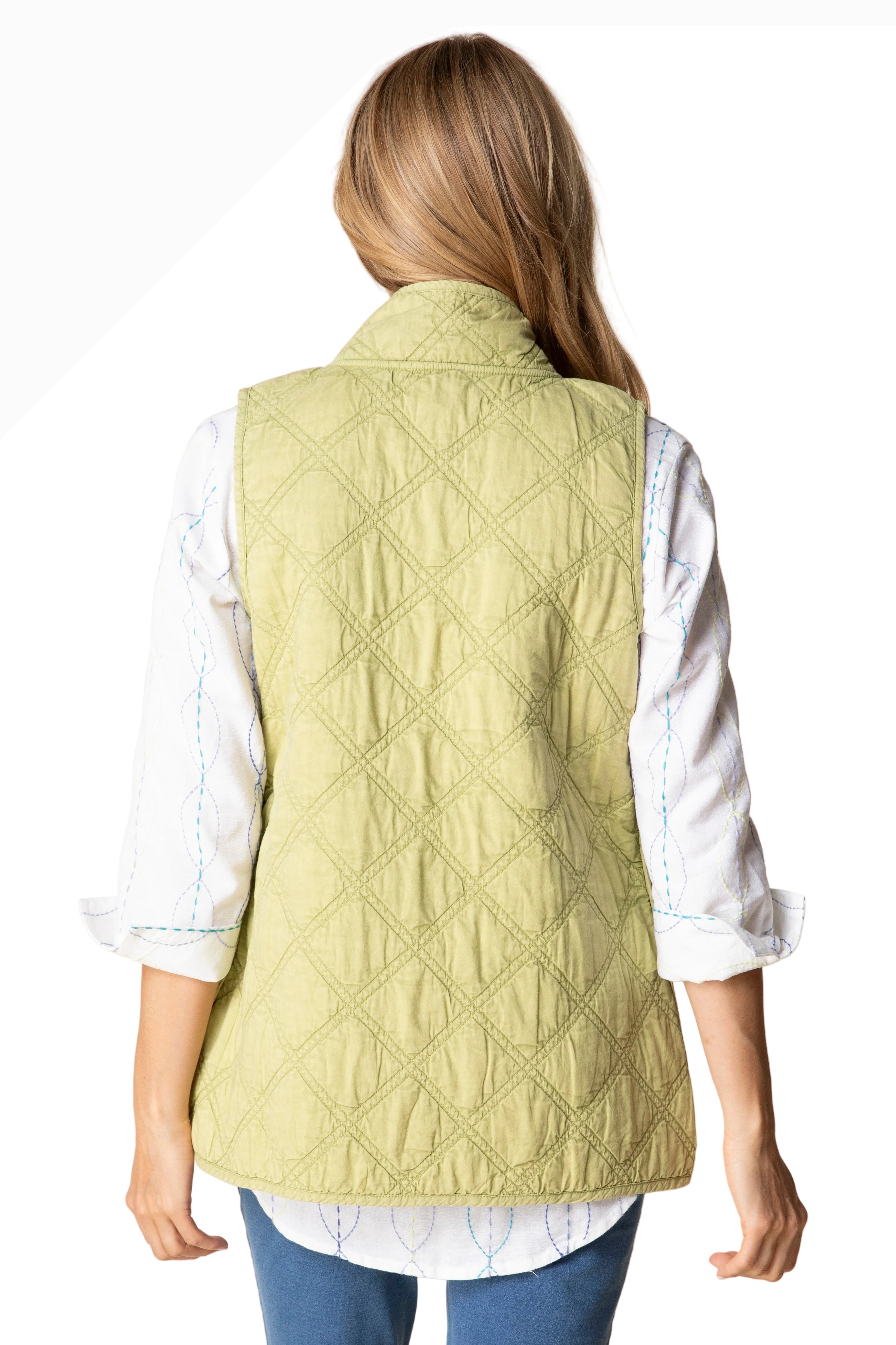 Habitat 60729LF LEAF Washed Quilted Cotton Windjammer Vest