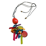 Belart Fair Trade 10216 Multi-Bright Tagua Small Cascade Necklace