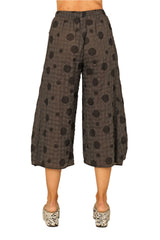 Chalet D38033 Graphite Polka Dot 100% Cotton Julieta Crop Pant