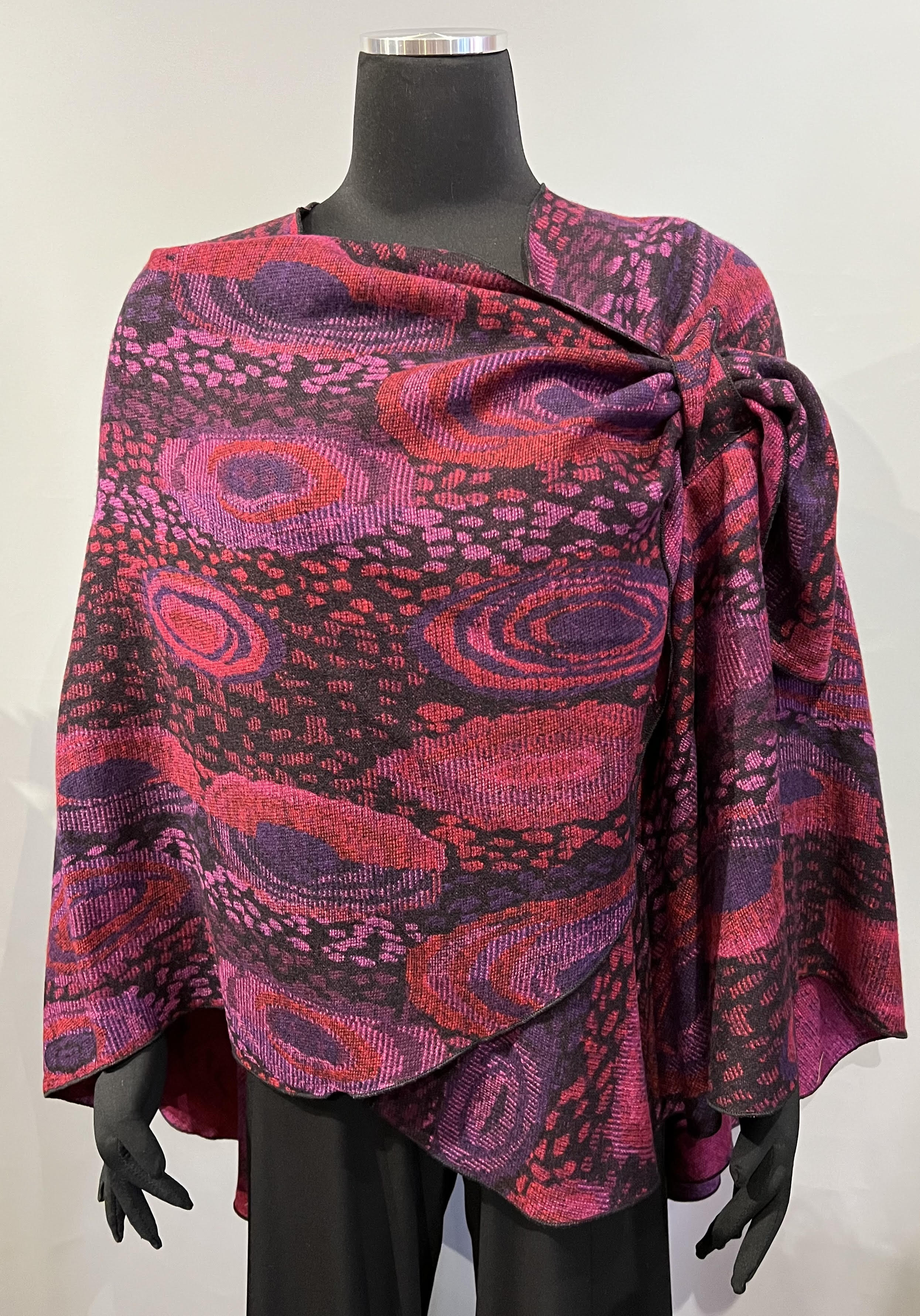 Rapti BS69 Reversible One Size 100% Cashmere One Size Buckle Shawl