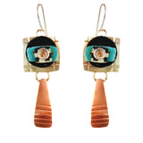 Whitney Designs E3904 Tapestry Earrings Polymer Clay Sterling and Brass