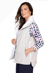 Olivia By Habitat 760655SD SAND Reversible Taffeta Magnetic Vest