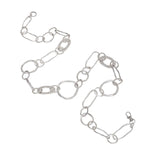 Chanour 4004 Handmade 925 Silver Plated Pewter Loop Chain Necklace