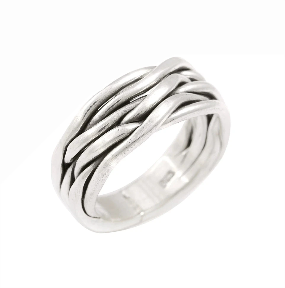 Zoey Simmons A JMR0020 Weave Texture Band Ring