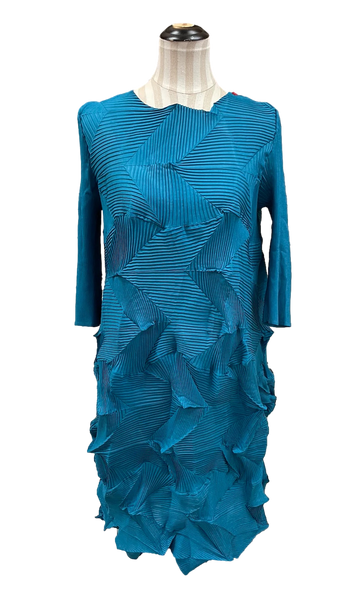 Vanité Couture 81850T TEAL Origami One Size Dress