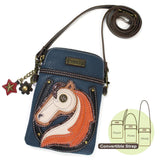 Chala 827HR1 Navy Horse Crossbody Cell Phone Purse