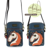 Chala 827HR1 Navy Horse Crossbody Cell Phone Purse