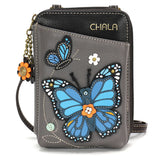 Chala 850BBF5 BLUE BUTTERFLY Wallet Crossbody Purse