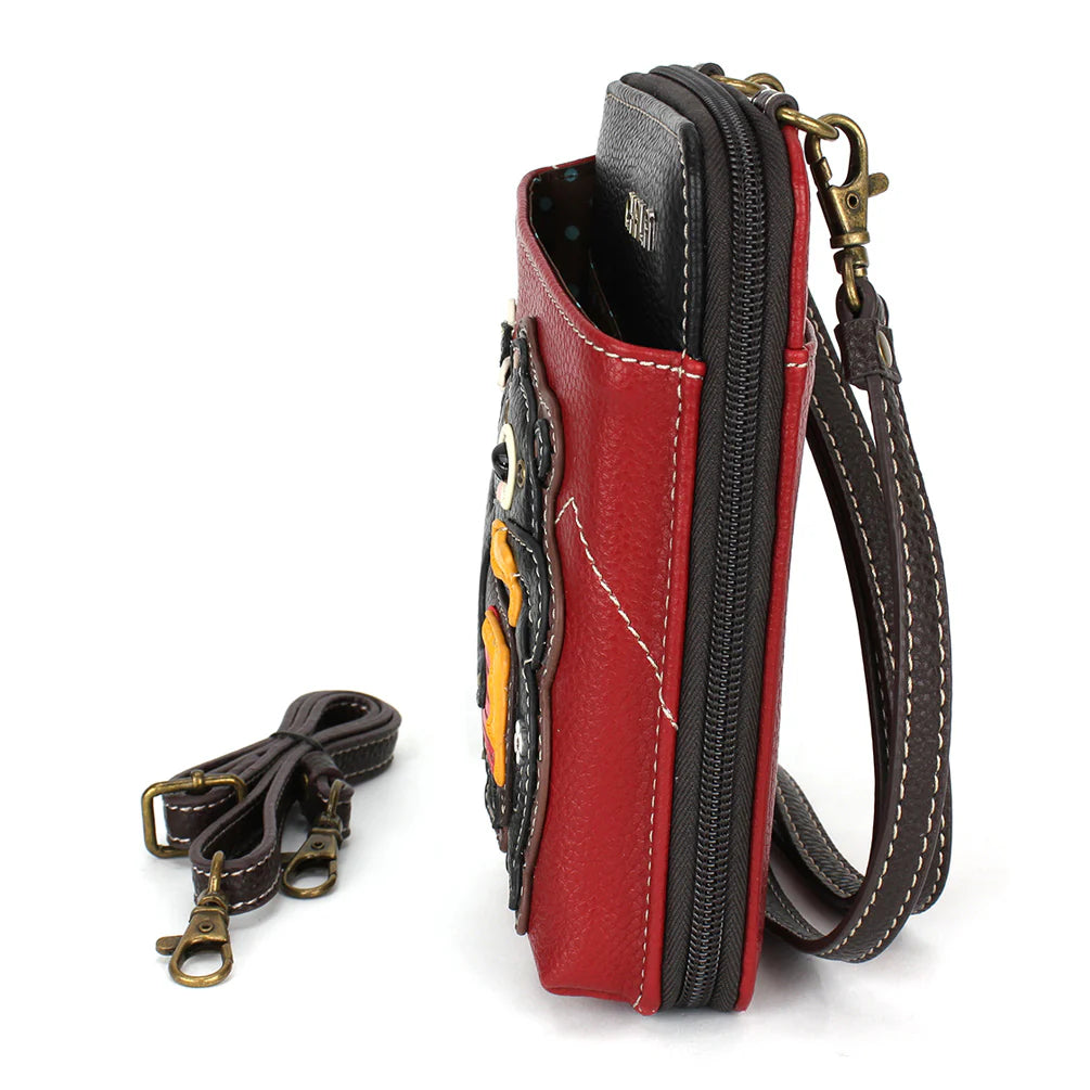 Chala 850BK9 BLACK BEAR Wallet Crossbody Cell Phone Purse