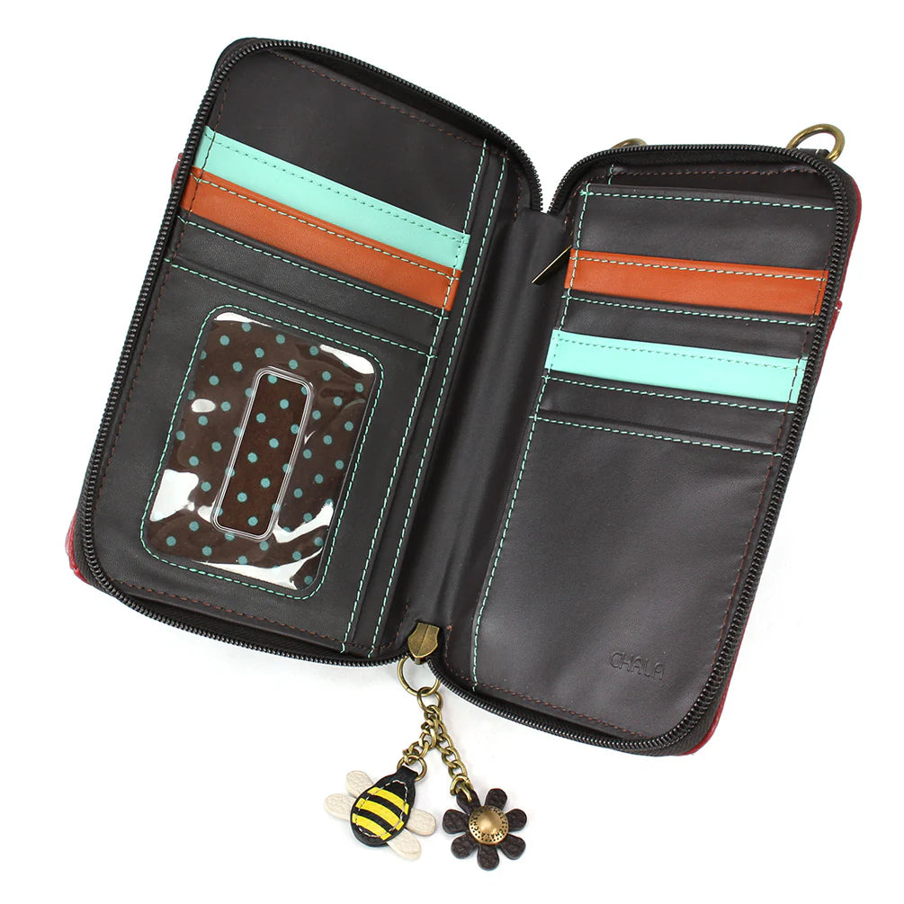 Chala 850BK9 BLACK BEAR Wallet Crossbody Cell Phone Purse