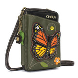 Chala 850MB7 MONARCH BUTTERFLY Wallet Crossbody Purse